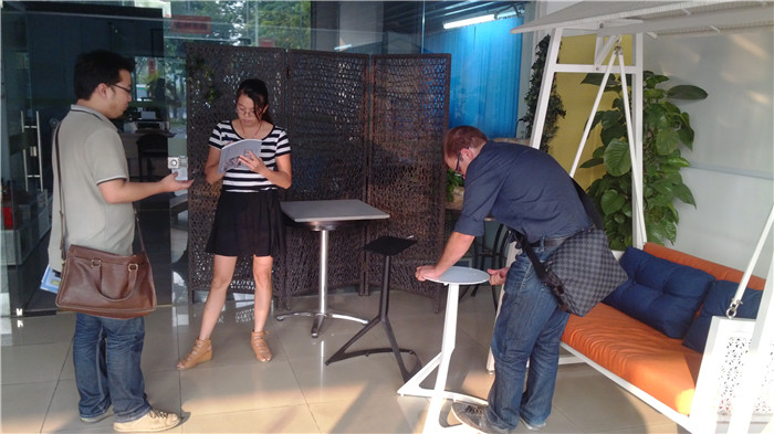 Testing the outdoor table